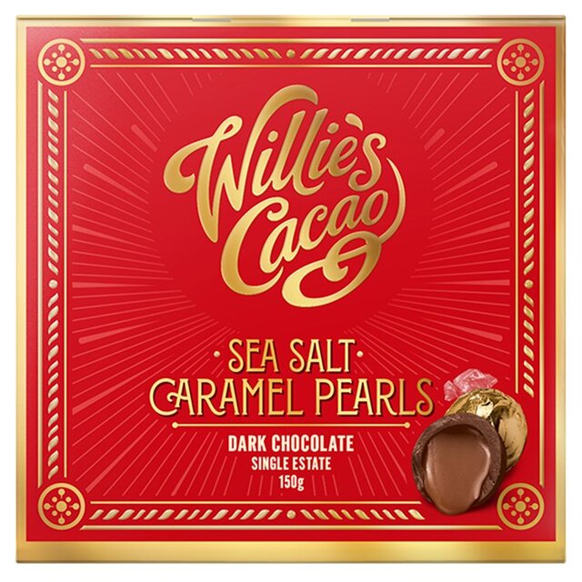 Willie's Cacao Dark Chocolate Sea Salt Caramel Black Pearls thumbnail 2