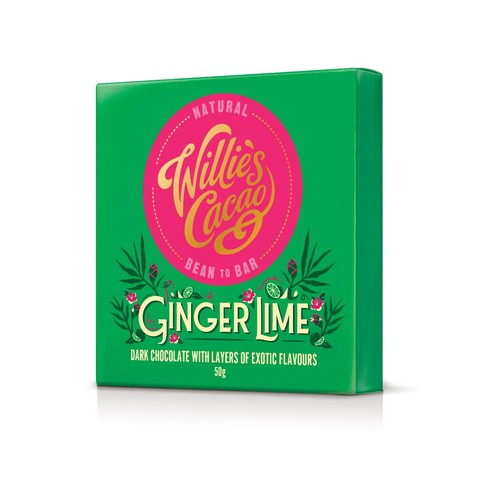 Willie's Cacao Dark Chocolate with Ginger Lime