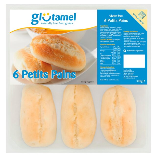 Glutamel Part Baked Petit Pains