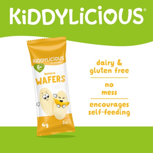 Kiddylicious Banana Maxi Wafers Baby Snacks Multi thumbnail 2