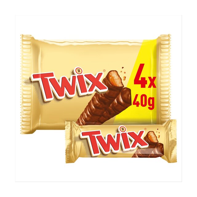 Twix Caramel & Milk Chocolate Fingers Biscuit Twin Snack Bars Multipack