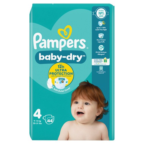 Pampers Baby-Dry Nappies, Size 4 (9-14kg) Essential Pack thumbnail 10