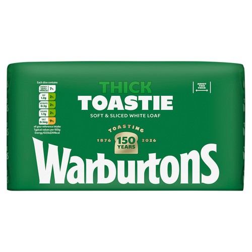 Warburtons Thickest White Sliced Loaf