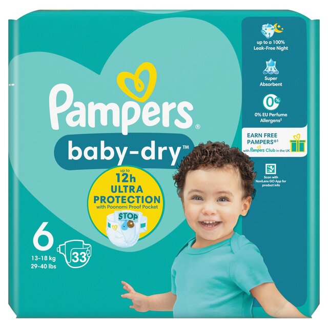 Pampers Baby-Dry Nappies, Size 6 (13-18kg) Essential Pack thumbnail 9