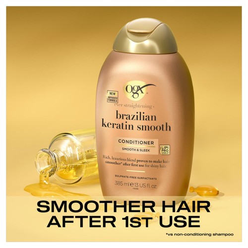 OGX Ever Straightening+ Brazilian Keratin Smooth pH Balanced Conditioner thumbnail 2