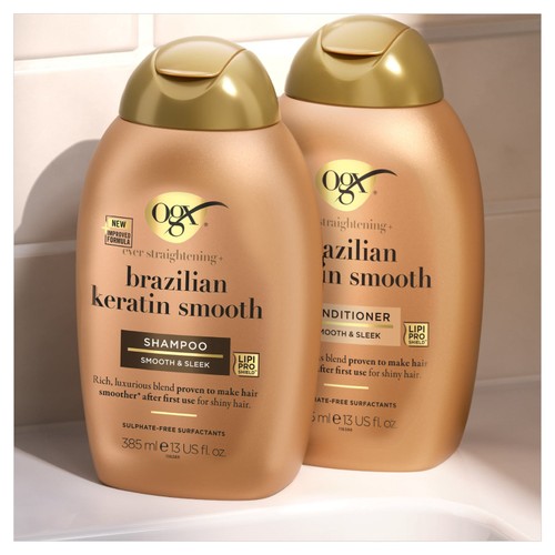 OGX Ever Straightening+ Brazilian Keratin Smooth pH Balanced Shampoo thumbnail 4
