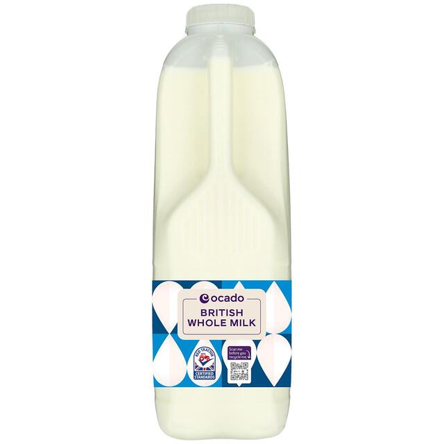 Ocado British Whole Milk 2 Pints