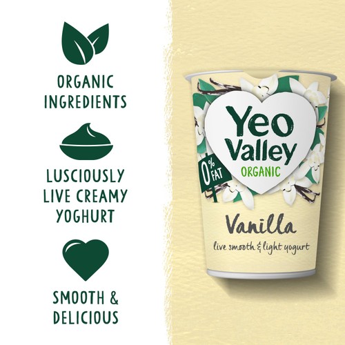 Yeo Valley Organic 0% Fat Vanilla Yoghurt  thumbnail 2