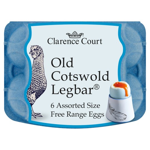 Clarence Court Cotswold Legbar Free Range Blue Assorted Eggs