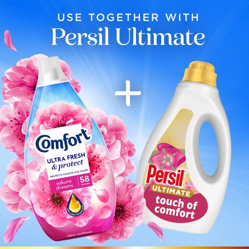 Comfort Ultra Fresh & Protect Fabric Conditioner Sakura Dreams 58 washes thumbnail 5
