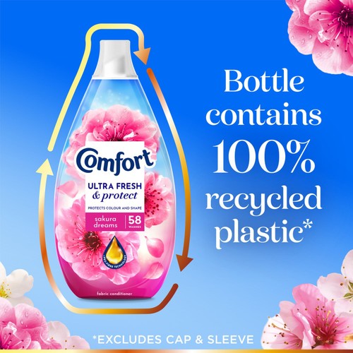 Comfort Ultra Fresh & Protect Fabric Conditioner Sakura Dreams 58 washes thumbnail 7