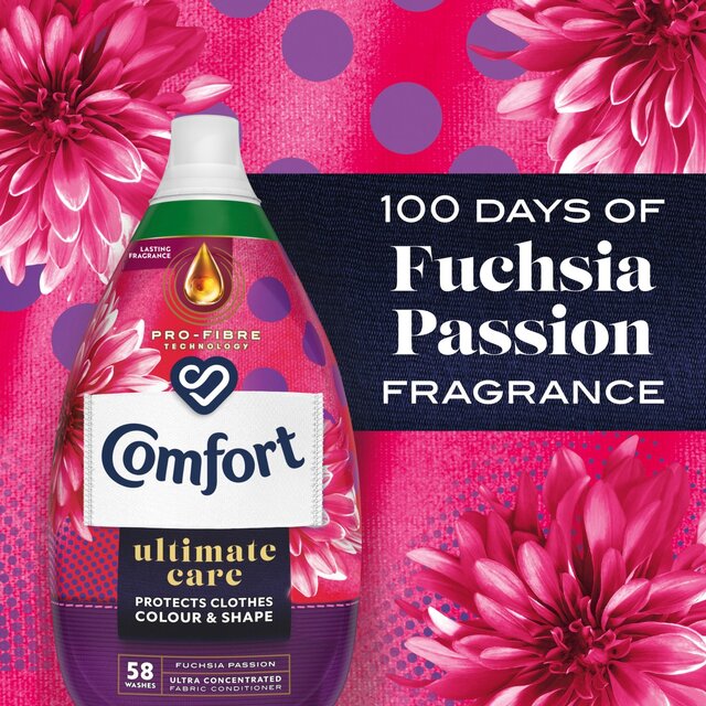 Comfort Intense Ultra Concentrated Fabric Conditioner Fuchsia 58 Wash thumbnail 6