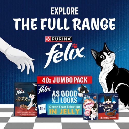 FELIX As Good As it Looks Ocean Feasts in Jelly Wet Cat Food thumbnail 10