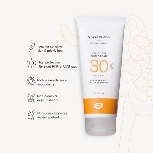 Green People SPF 30 Sun Cream Scent Free thumbnail 5
