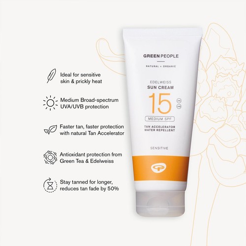 Green People SPF 15  Sun Cream With Tan Accelerator thumbnail 4
