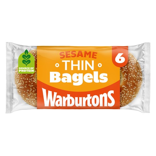 Warburtons Sesame Thin Bagels