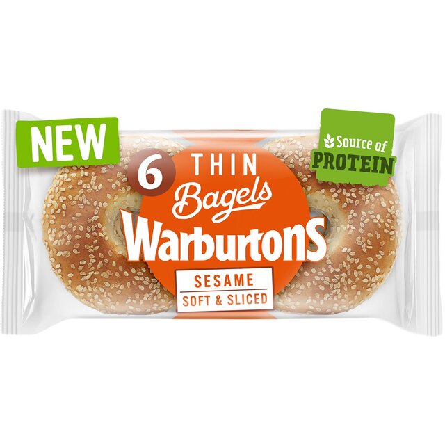 Warburtons Sesame Thin Bagels thumbnail 2