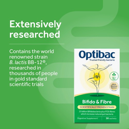 Optibac Probiotics Bifido & Fibre - 10 Sachets thumbnail 3