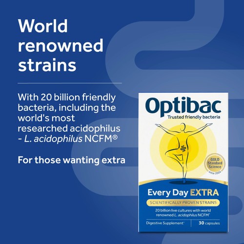 Optibac Probiotics Every Day EXTRA - 30 Capsules  thumbnail 3