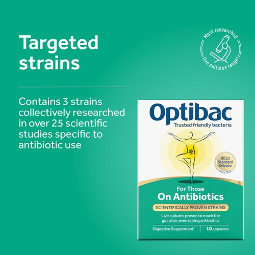 Optibac Probiotics For Those On Antibiotics - 10 Capsules thumbnail 5