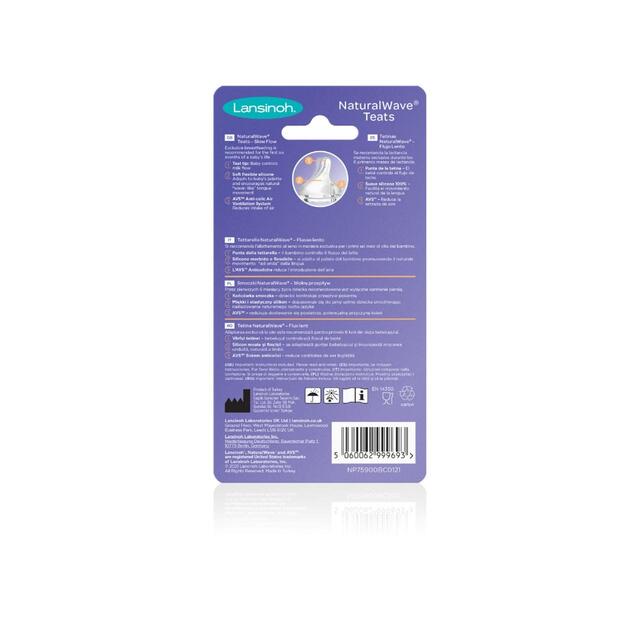Lansinoh Silicone Bottle Teats Slow Flow thumbnail 3
