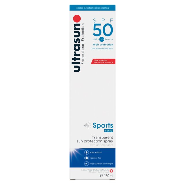 Ultrasun SPF 50 Sports Spray Sunscreen thumbnail 4