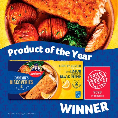 Birds Eye 2 MSC Lightly Dusted Lemon & Pepper Fish Fillets  thumbnail 2
