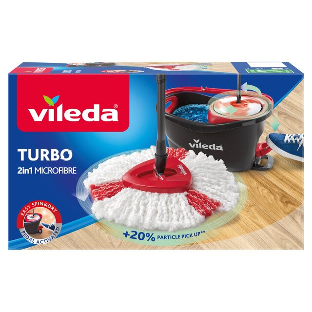 Vileda Turbo 2in1 Spin Mop and Bucket Set thumbnail 2