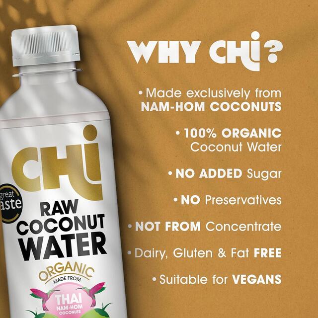 Chi 100% Organic Raw Nam Hom Coconut Water thumbnail 4