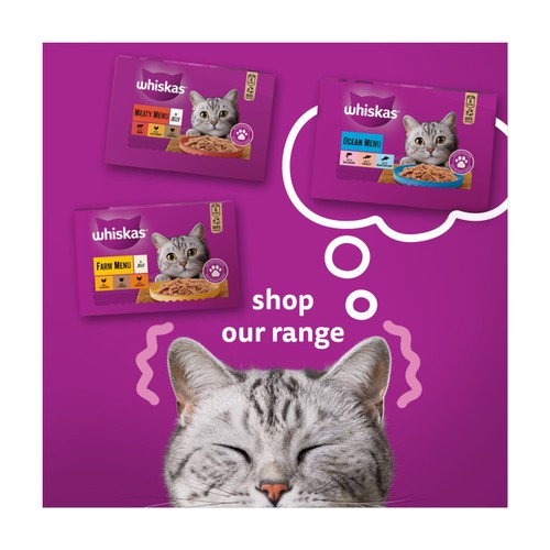 Whiskas 1+ Adult Wet Cat Food Tins Ocean Menu in Jelly thumbnail 5