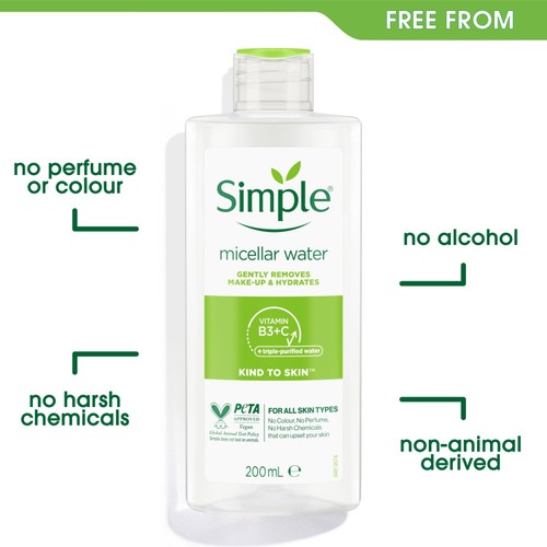 Simple Kind To Skin Micellar Cleansing Water thumbnail 3