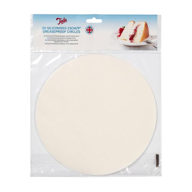 Tala 20 23cm Greaseproof Baking Cake Tin Liners