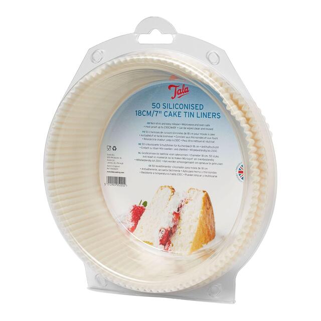 Tala 50 Non-stick Cake Baking Tin Liners 18cm thumbnail 2