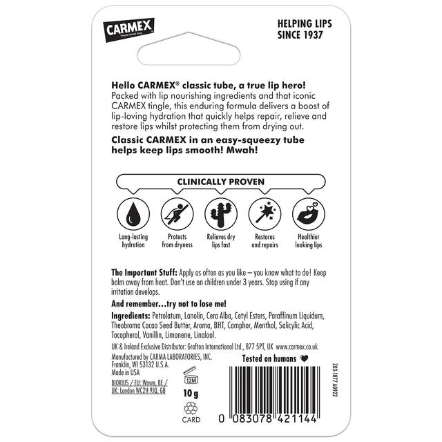 Carmex Classic Lip Balm Tube thumbnail 2