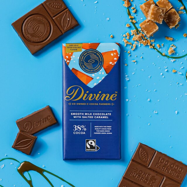 Divine 38% Milk Chocolate with Salted Caramel thumbnail 3