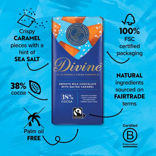 Divine 38% Milk Chocolate with Salted Caramel thumbnail 4
