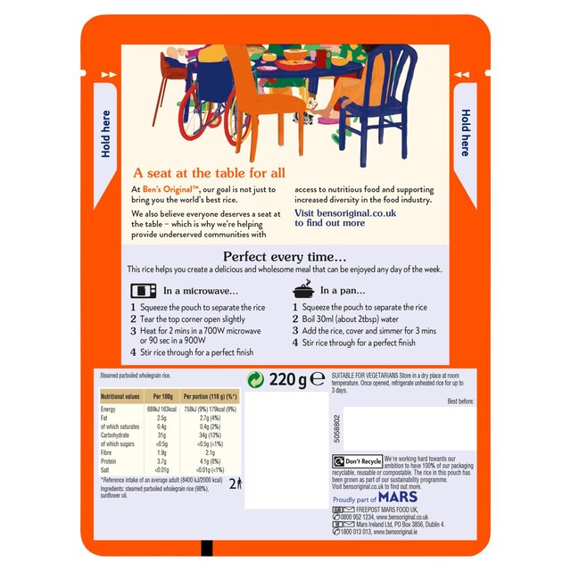 Ben's Original Wholegrain Microwave Rice thumbnail 5