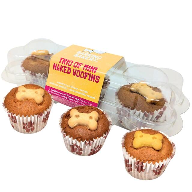 The Barking Bakery Trio of Mini Woofins Dog Treat Muffins