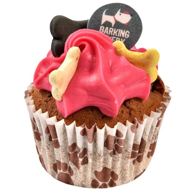 The Barking Bakery Woofin Dog Treat Muffin, Vanilla, Pink Yogurt Icing thumbnail 2