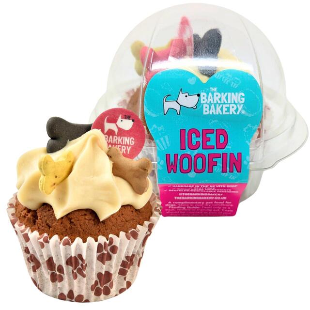 The Barking Bakery Woofin Dog Treat Muffin, Vanilla, Vanilla Yogurt Icing