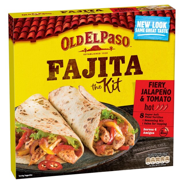 Old El Paso Mexican Fiery Jalapeno & Tomato Fajita Kit thumbnail 2