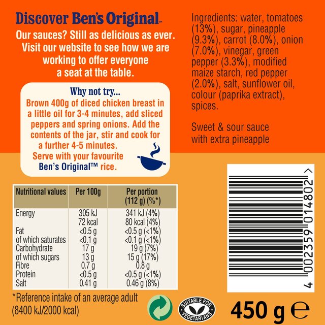 Ben's Original Sweet & Sour Extra Pineapple Sauce thumbnail 2