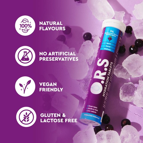 ORS Blackcurrant Hydration Tablets thumbnail 2