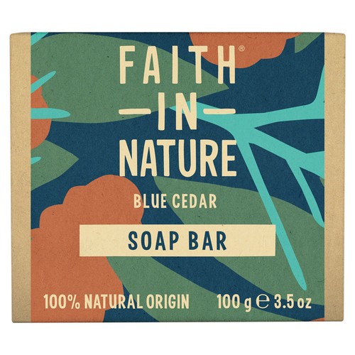 Faith in Nature Blue Cedar Pure Hand Made Soap Bar