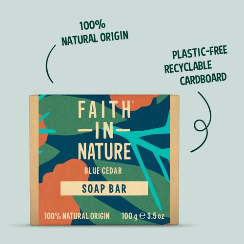 Faith in Nature Blue Cedar Pure Hand Made Soap Bar thumbnail 5
