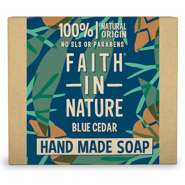 Faith in Nature Blue Cedar Pure Hand Made Soap Bar
