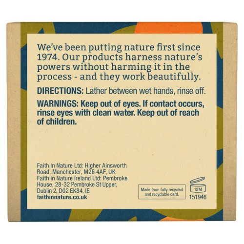 Faith in Nature Orange Pure Hand Made Soap Bar thumbnail 2