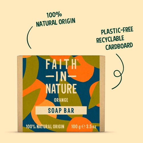 Faith in Nature Orange Pure Hand Made Soap Bar thumbnail 6
