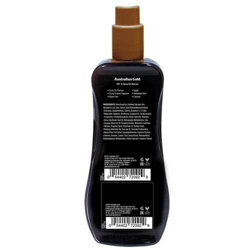 Australian Gold SPF 15 Sunscreen Spray with Instant Bronzer thumbnail 3