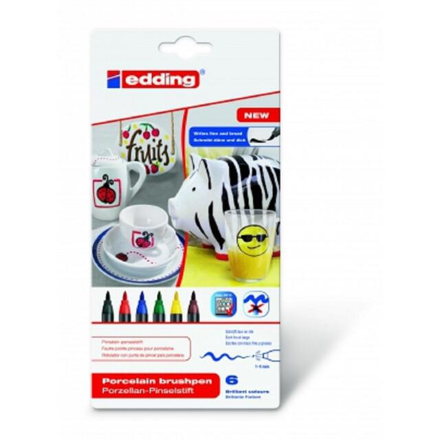 Edding Porcelain Brush Pens Assorted Colours
